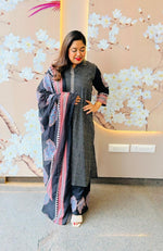 Hot selling pure cotton smart black suit set