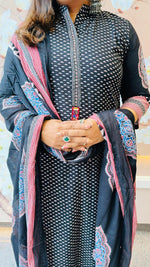 Hot selling pure cotton smart black suit set