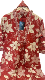 Pure cotton red suit set