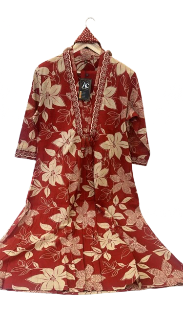 Pure cotton red suit set