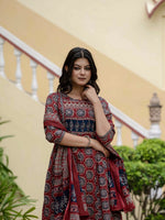 Pure cotton full suit set in red