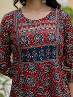 Pure cotton full suit set in red