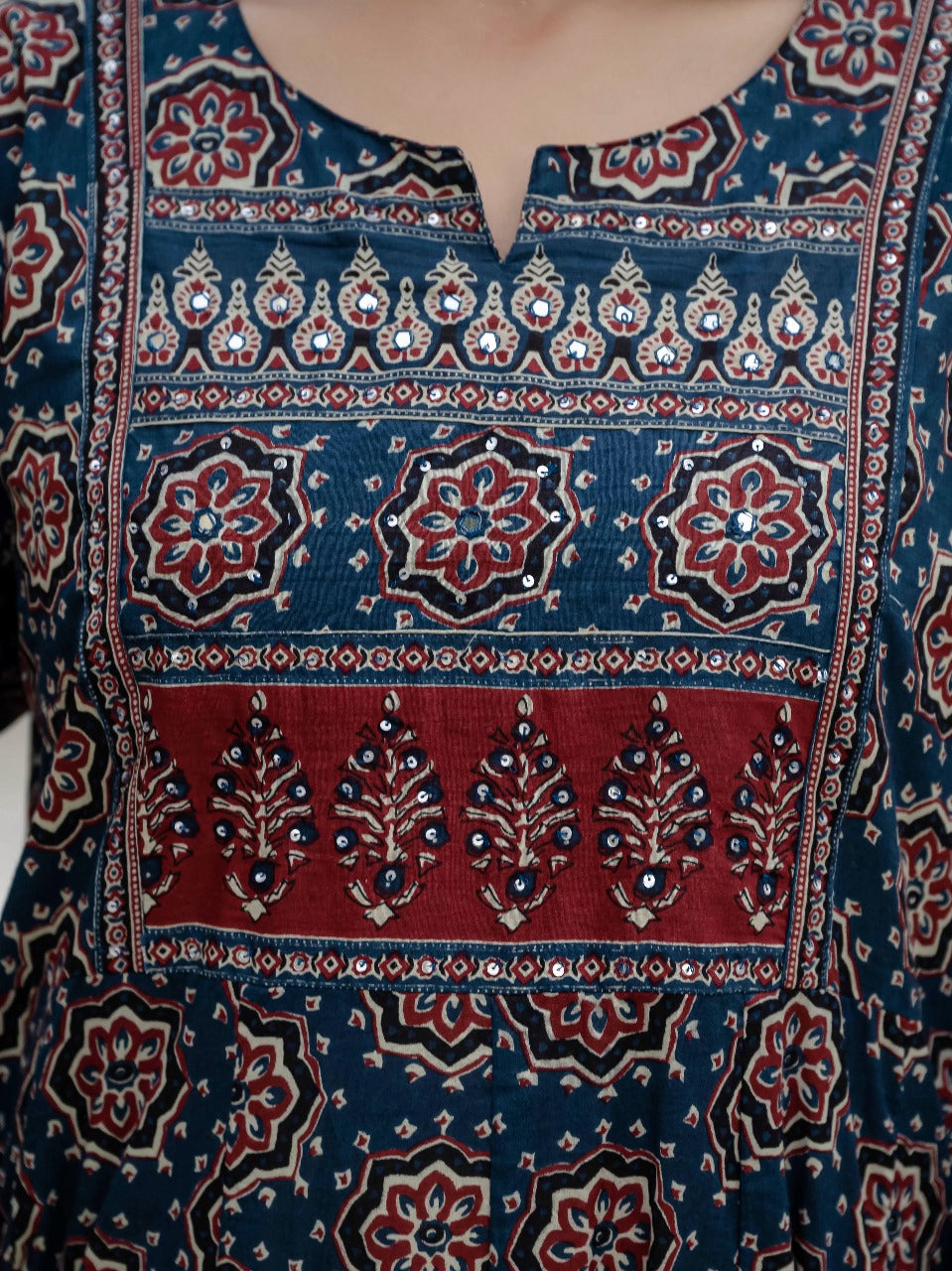 Pure cotton full suit set in blue