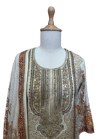 Premium muslin royal ivory suit set