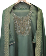 Pretty tissue with Banarasi dupatta and heavy handwork in green