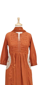 Pretty cotton designer back n pocket suit set