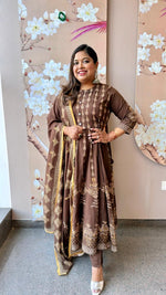 Pretty real cotton Anarkali suit set