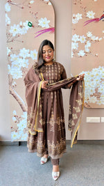 Pretty real cotton Anarkali suit set