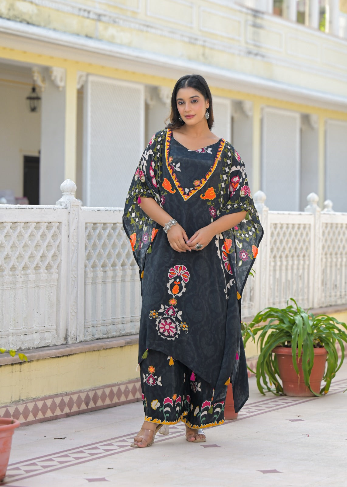 Pure crepe digital printed kurta pant