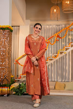 Wow wow peach colour tissue suit set