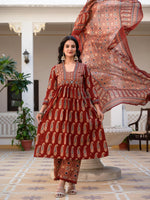 Red cotton full suit set