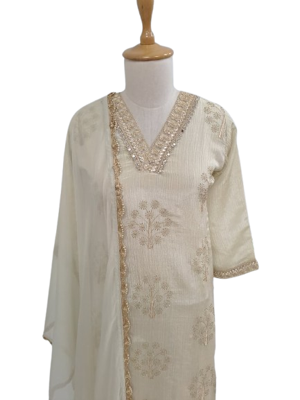 Crushed tissue suit set