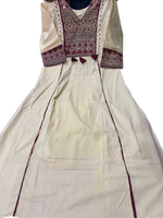 Pretty cotton ajrakh full suit set in ivory