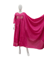 Pure cotton zari detailing half lining suit set