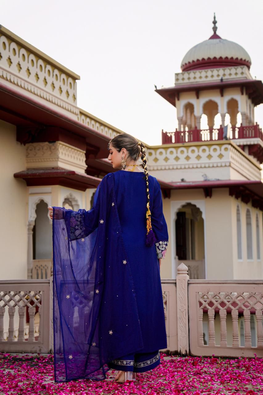 Super pretty designer santoori silk suit set