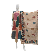 Linen chanderi githan work suit set