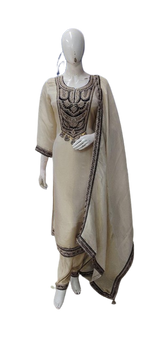 Premium tissue suit set in ivory n black