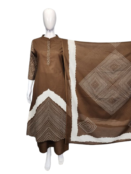 Restocked! Bestselling in new colour! Super soft pretty brown cotton suit set!