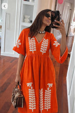 Pretty embroidered cotton one piece
