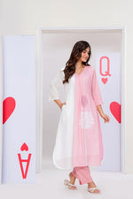 Designer premium cotton lining kurta pant in pink