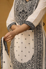 Wow jamdani suit set in dark blue