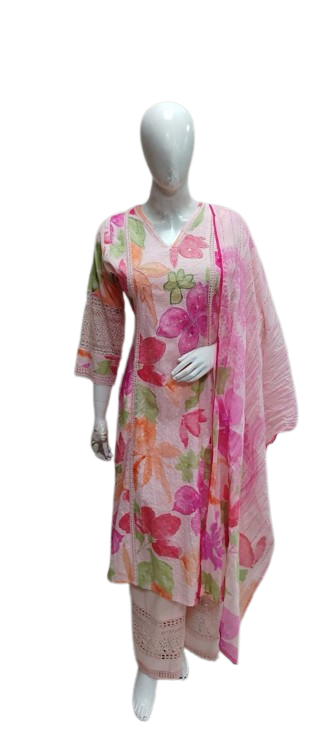 Super pretty shifli floral pink full suit set