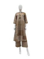 Pure cotton designer co ord set in brown