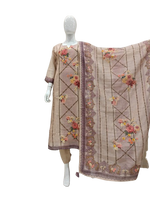 Linen chanderi githan work full suit set