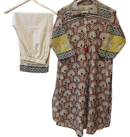 Premium Mul silk comes with inner co ord