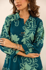 Designer slub cotton co ord set