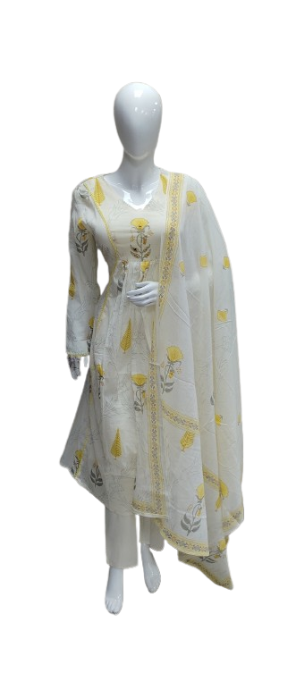 Premium Mul cotton Anarkali with lining