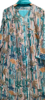 Pure cotton alia cut full suit in blue