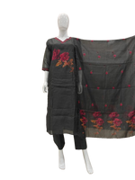 Linen chanderi githan work full suit set