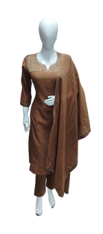 Soft silk tissue panel suit set