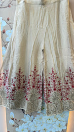 Heavy chinon plazzo co ord set with intricate embroidery