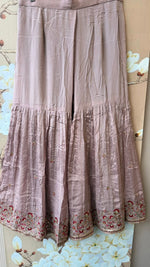 Pure chinon heavy handwork sharara full suit set in onion pink