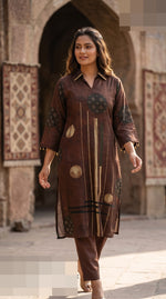 Pure Mul silk wine co ord
