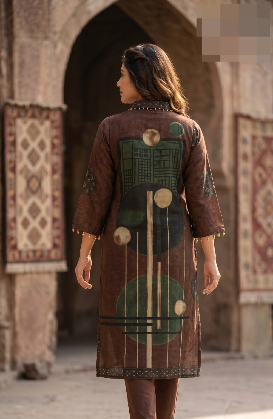 Pure Mul silk wine co ord