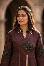 Pure Mul silk wine co ord