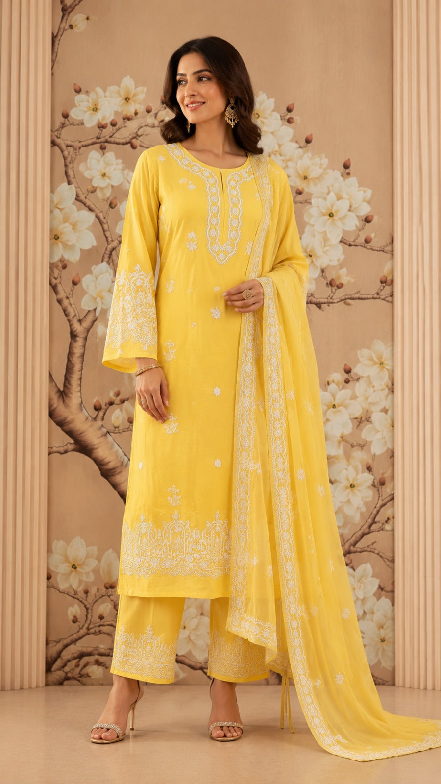 Pretty pretty Modale suit set in yellow