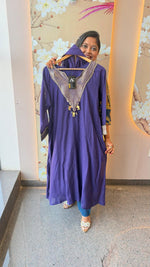 Super pretty purple with ghungro and brocade detailing