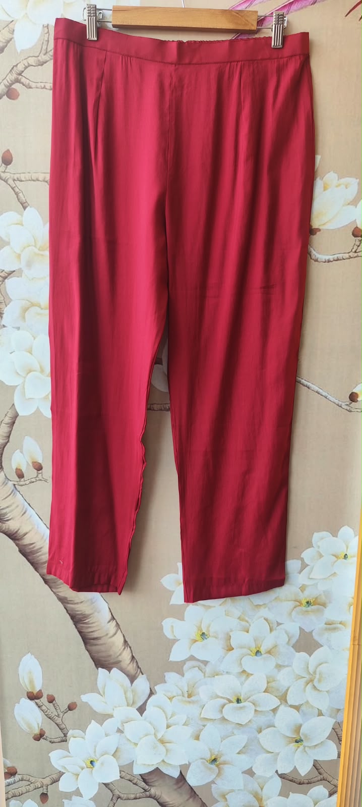 Pretty Mul chanderi two tone suit set in red n brown