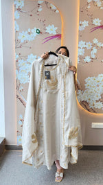 Premium tissue silk with zari detailing party wear suit set