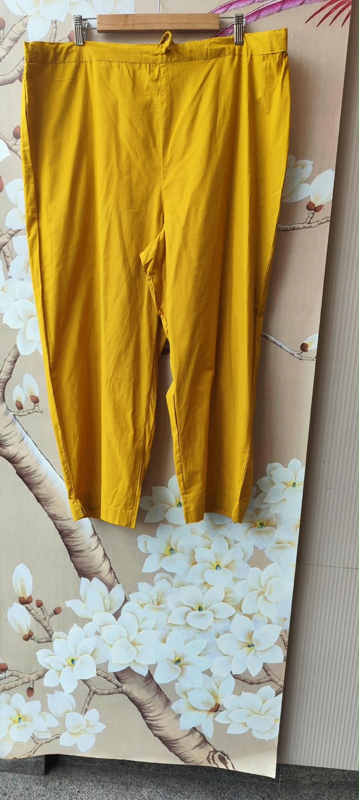 Premium cotton applique suit set in red n yellow