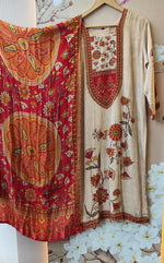 Pure crepe Kalamkari suit set with lining