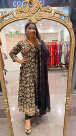 Wow cotton angrakha Anarkali suit set with embroidery and gotta detailing (loose fit)