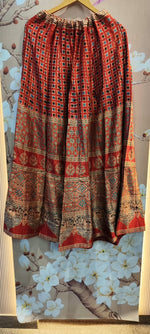 Premium gaji red n gold skirt
