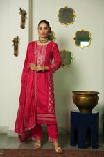 Rayon shifli suit set with lining