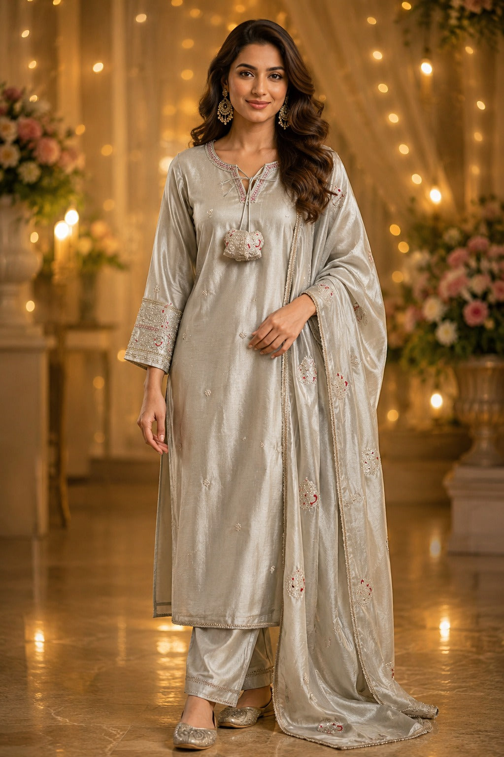 Super premium giraffe tissue heavily embellished suit set