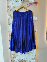 Premium chinon heavy handwork sequins and mirror work full suit in royal blue